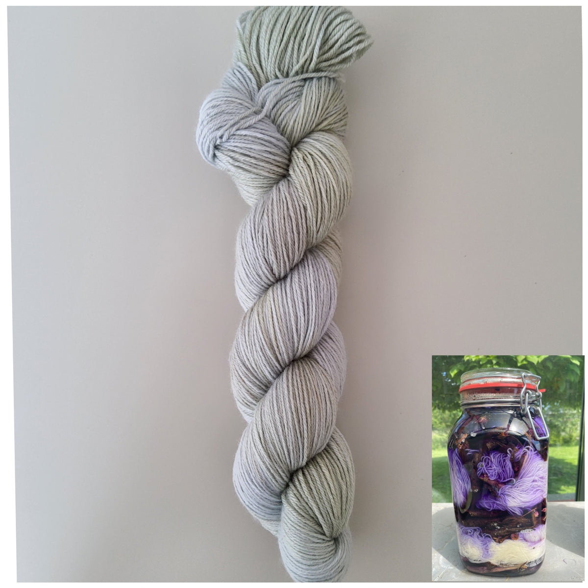 Bambus Sockenwolle 4fädig - 💜🌿 Lindenholz & Rotkohl – Flieder küsst Frühling