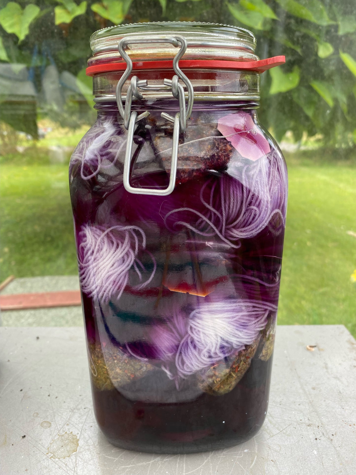 Bambus Sockenwolle 4fädig - 🍊 Roibusch & Granatapfel – warm, würzig, wohlig