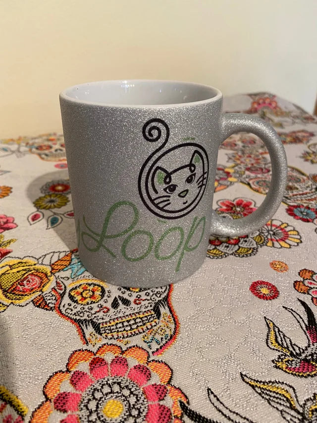 Glitzerbecher mit Logo