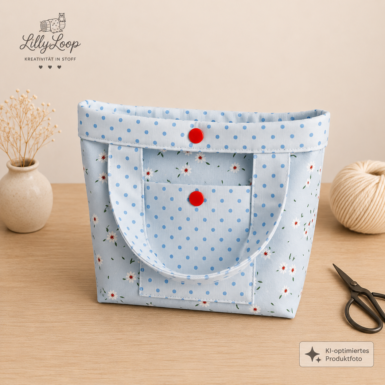 🧶 Bobbeltasche Offen – dein kleiner Wollfreund