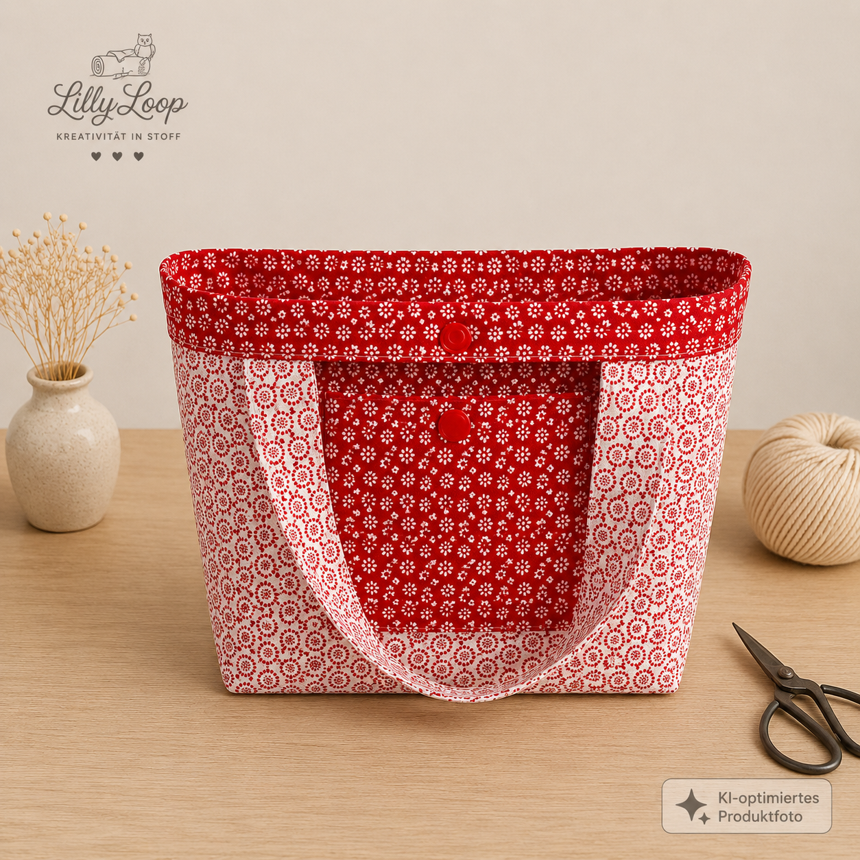 🧶 Bobbeltasche Offen – dein kleiner Wollfreund