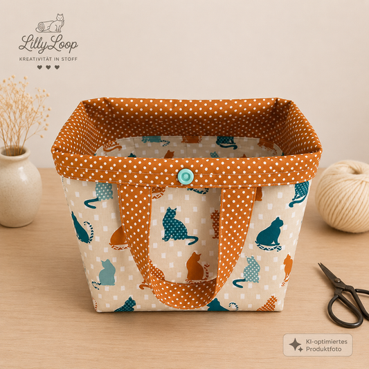 🧶 Bobbeltasche Offen – dein kleiner Wollfreund