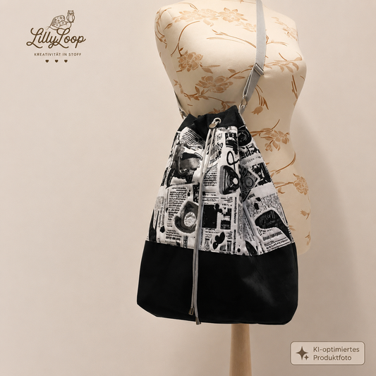 🪶 Bucket Bag Black & White