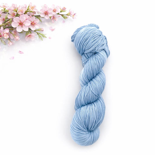 Bambus Sockenwolle 4fädig - 💙 Rotkohl – das Blau der stillen Stunden